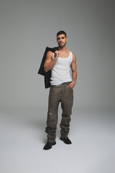 Leather Biker Pants